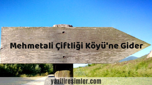 Mehmetali Çiftliği Köyü'ne Gider